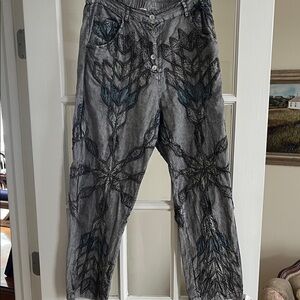 Paper Lace grey/blue pants with quilting